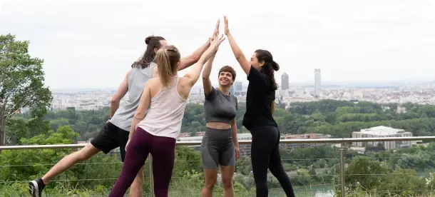 Séance de remise en forme en extérieur